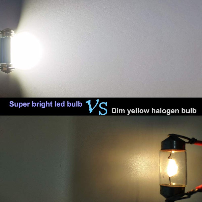 XINYANG 2PCS DE3175 Festoon LED Car Bulb 31mm 1.22in Canbus No Error Extremely Bright 12SMD 4014 Chipsets DE3021 LED Lamp for License Plate Dome Map Door Courtesy Lights,White - Image 3
